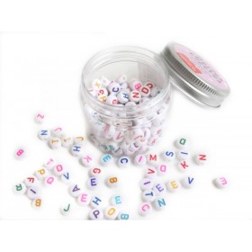 Pot perles lettres -...