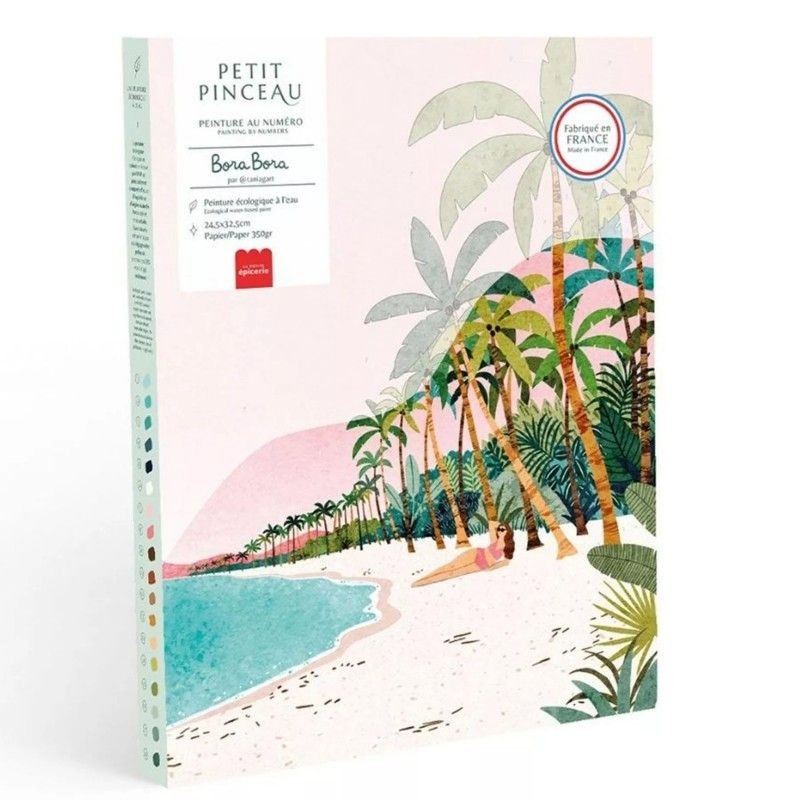 Coffret peinture au numéro - Petit Pinceau - Bora Bora par Tania Garcia Coffret peinture au numéro - Petit Pinceau - Bora Bora par Tania Garcia
