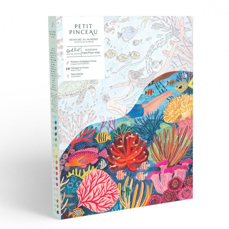 Coffret peinture au numéro - Petit Pinceau - Coral reef par Miranda Sofroniou Coffret peinture au numéro - Petit Pinceau - Coral reef par Miranda Sofroniou