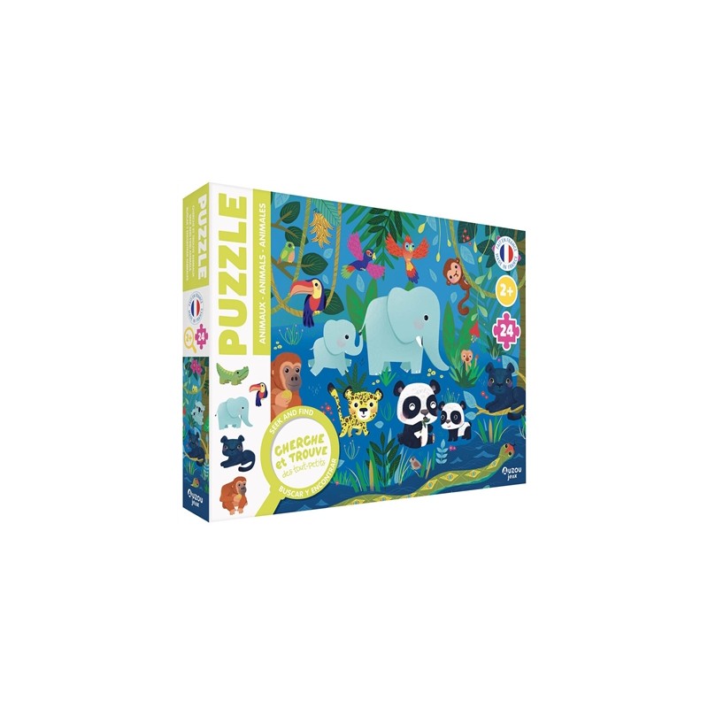 Puzzle cherche et trouve des tout-petits 24 pcs : les animaux Puzzle cherche et trouve des tout-petits 24 pcs : les animaux