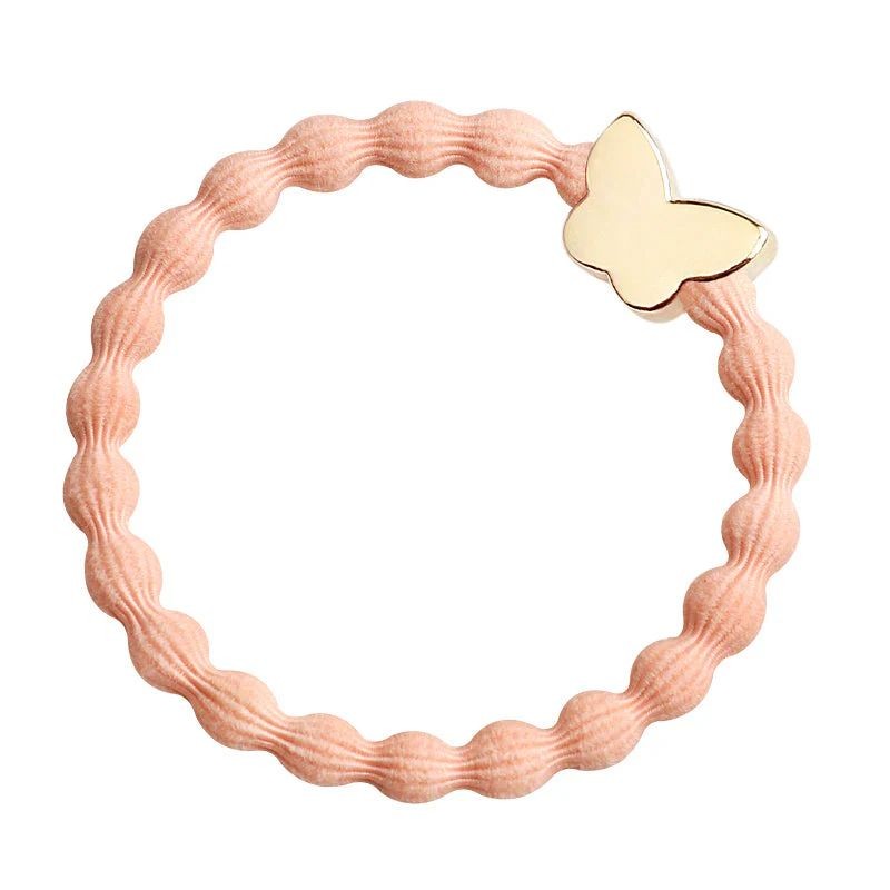 ByEloise bracelet élastique papillon doré - Pêche