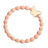ByEloise bracelet élastique papillon doré - Pêche