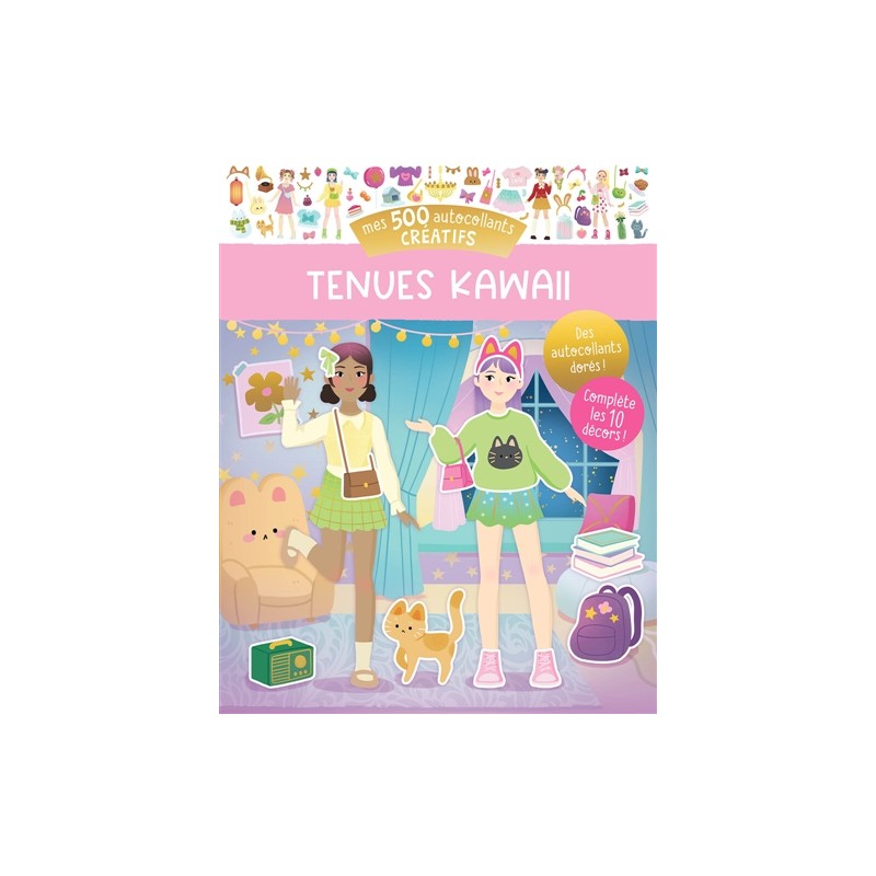Mes 500 autocollants créatifs : Tenues kawaii