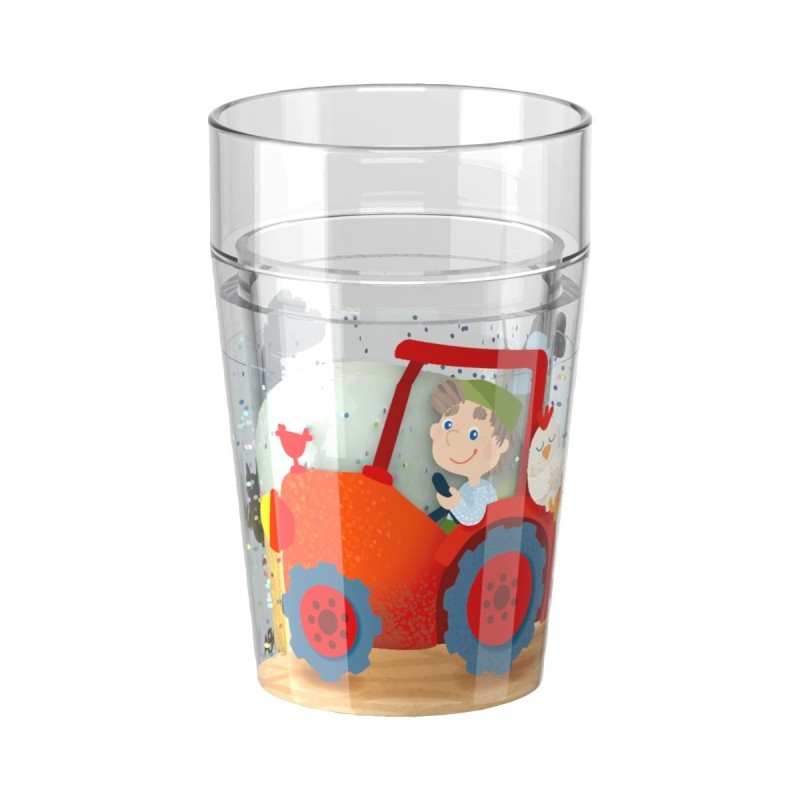 Gobelet scintillant - Tracteur rouge Gobelet scintillant - Tracteur rouge