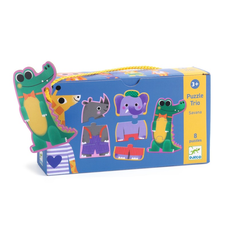 Puzzle trio - Dans la savane Puzzle trio - Dans la savane