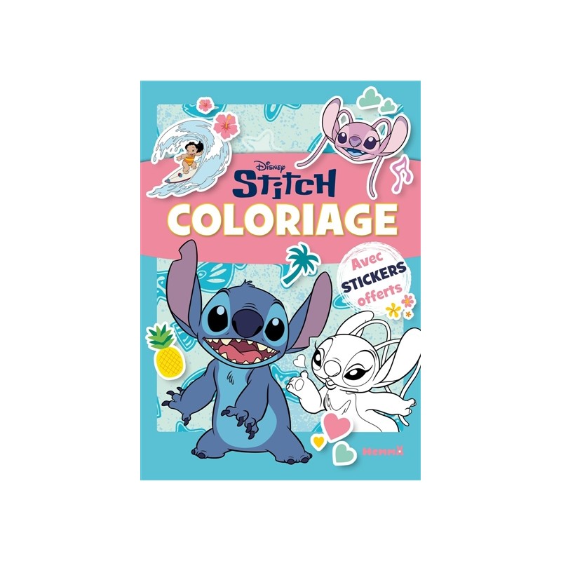 Disney Stitch : Coloriage avec stickers : offerts Disney Stitch : Coloriage avec stickers : offerts
