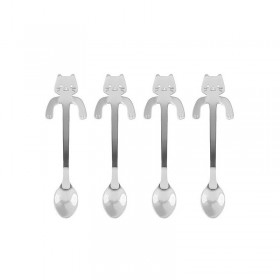Lot de 4 cuillères - Chat...