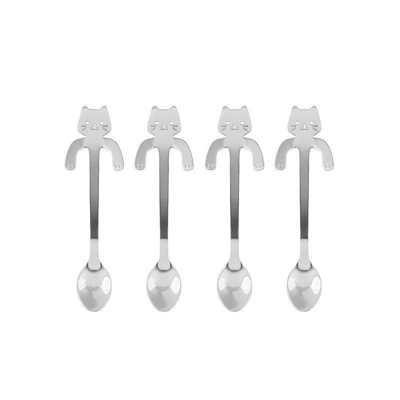 Lot de 4 cuillères - Chat perché Lot de 4 cuillères - Chat perché