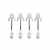 Lot de 4 cuillères - Chat perché