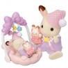 Le coucher des sœurs Lapin Chocolat - Sylvanian Families