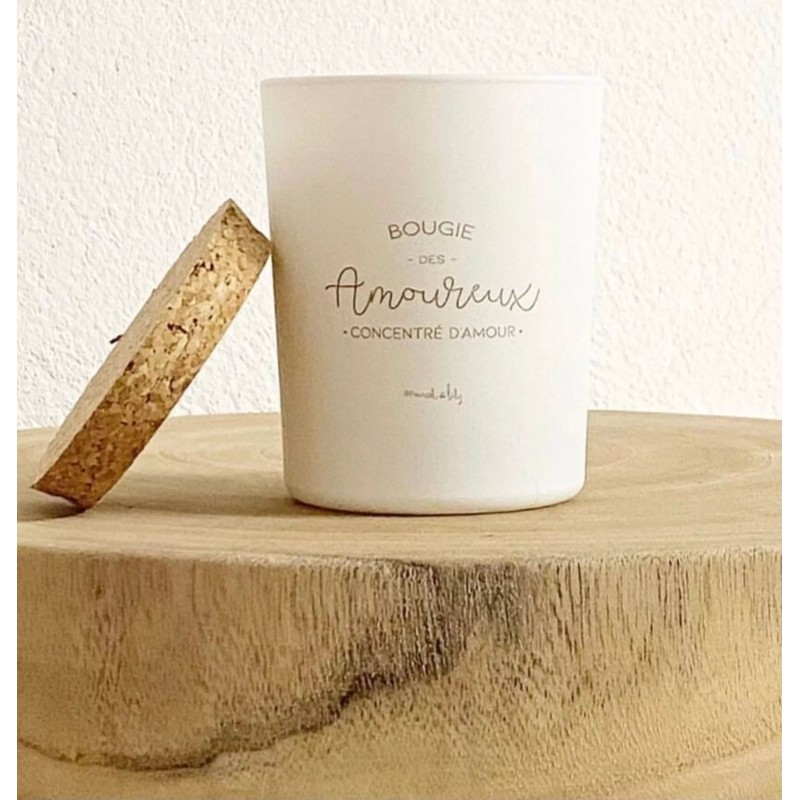 Bougie parfumée des amoureux - Ambre/vanille