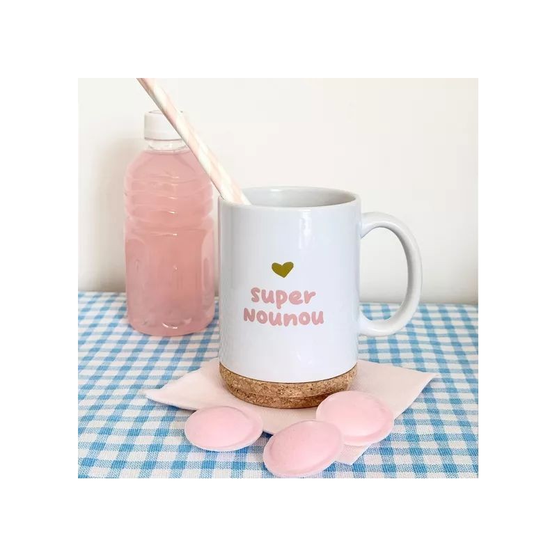 Mug avec couvercle - Super nounou Mug avec couvercle - Super nounou