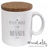 Mug avec couvercle - Petite pause café de ma nounou adorée