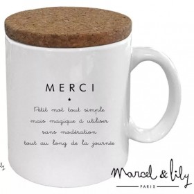 Mug avec couvercle - Merci