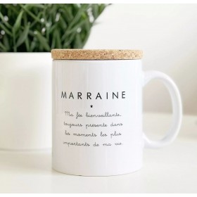 Mug avec couvercle - Marraine