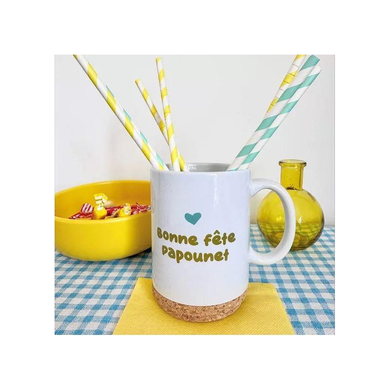 Mug avec couvercle - Bonne fête papounet Mug avec couvercle - Bonne fête papounet