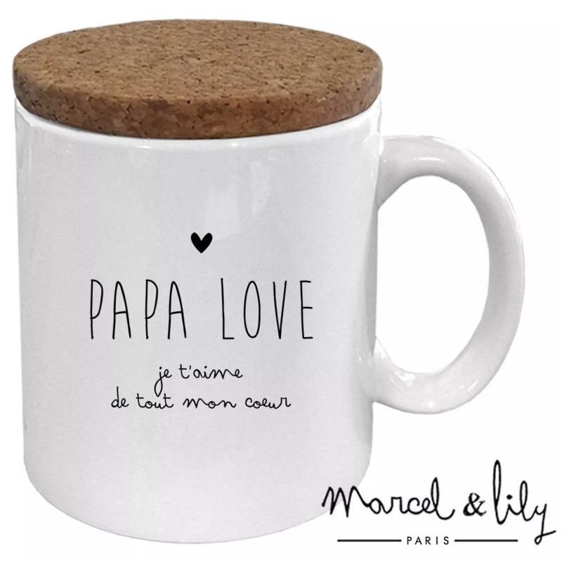 Mug avec couvercle - Papa love Mug avec couvercle - Papa love