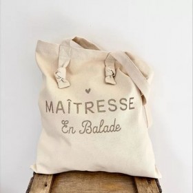 Tote Bag à noeuds écru -...