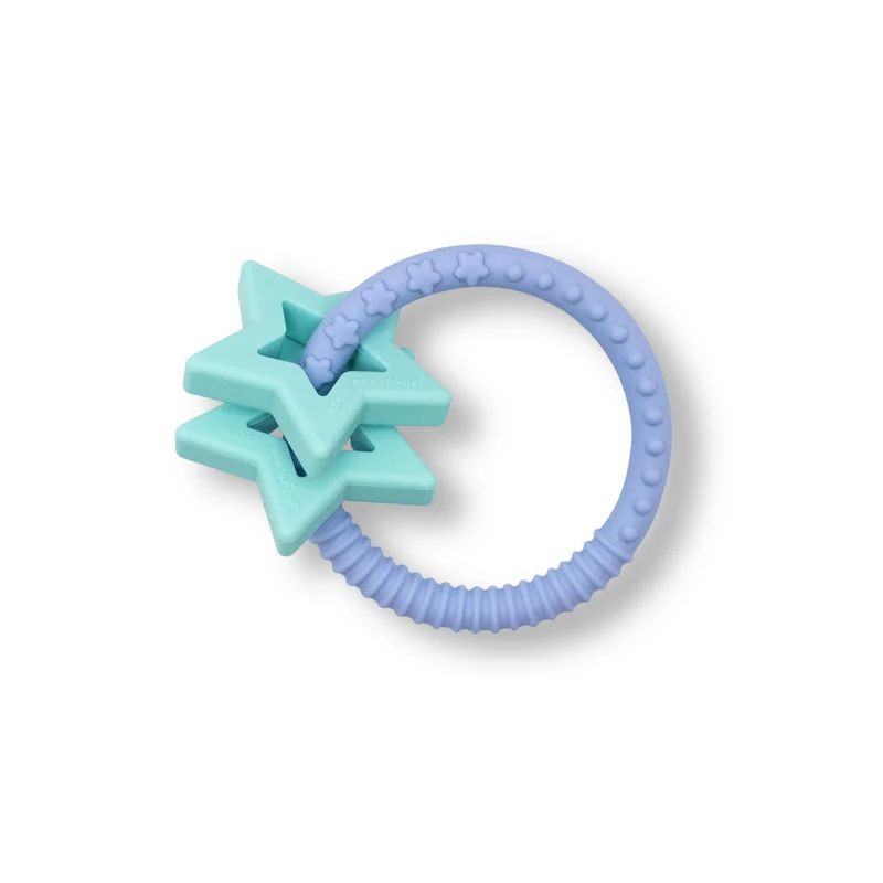 Anneau de dentition étoile - Bleu soft Anneau de dentition étoile - Bleu soft