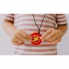 Collier avec pendentif à mâchouiller - Eclair rouge