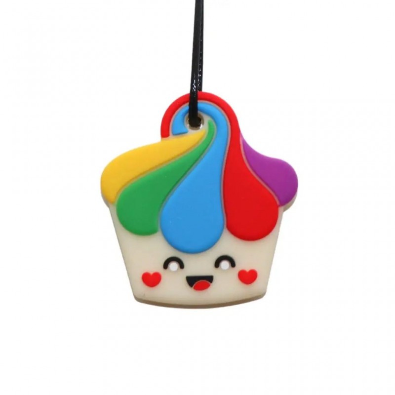 Collier avec pendentif à mâchouiller - Cupcake Collier avec pendentif à mâchouiller - Cupcake