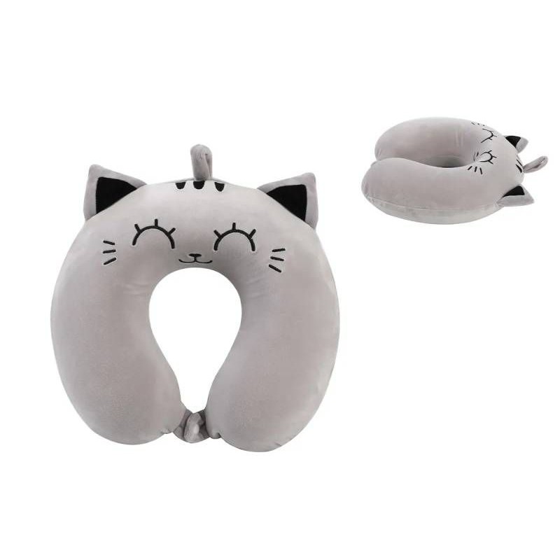 Coussin de voyage - Tour de cou Chat gris Coussin de voyage - Tour de cou Chat gris