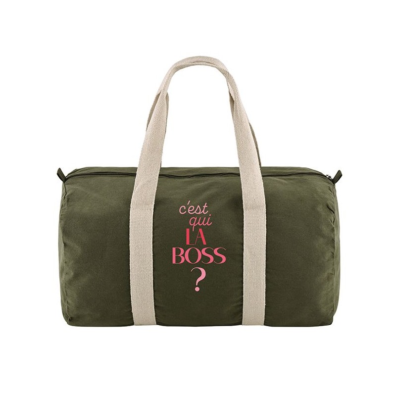 Sac POLO - C'est qui la boss? kaki Sac POLO - C'est qui la boss? kaki