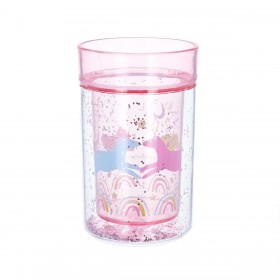 Verre à paillettes - Licornes