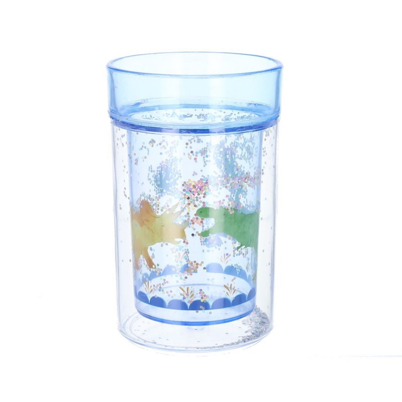 Verre à paillettes - Dinosaures Verre à paillettes - Dinosaures
