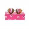 Lunettes de soleil Coeur à paillettes Taille S - Or