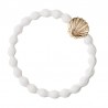 ByEloise bracelet élastique bling - Coquillage blanc