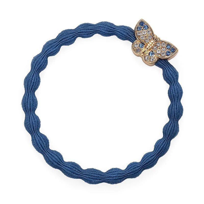ByEloise bracelet élastique bling - Papillon bleu ByEloise bracelet élastique bling - Papillon bleu