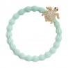 ByEloise bracelet élastique bling - Tortue menthe