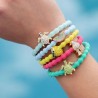 ByEloise bracelet élastique bling - Tortue menthe