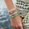 ByEloise bracelet élastique bling - Tortue corail