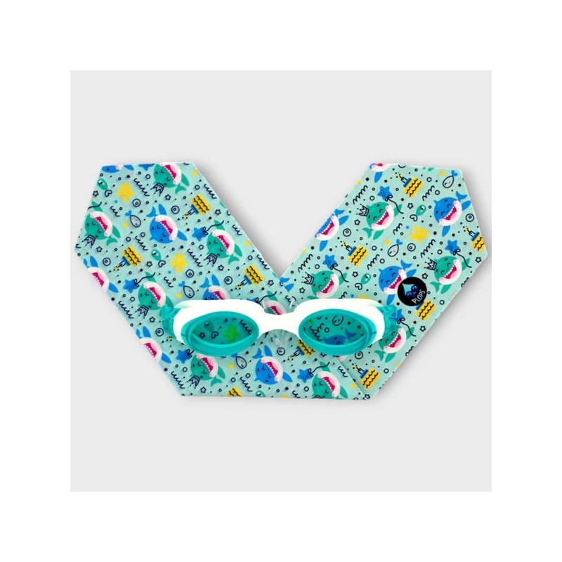 Lunettes de piscine avec bandeau enfants - Requins