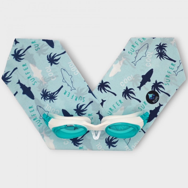 Lunettes de piscine avec bandeau enfants - Baleines Lunettes de piscine avec bandeau enfants - Baleines