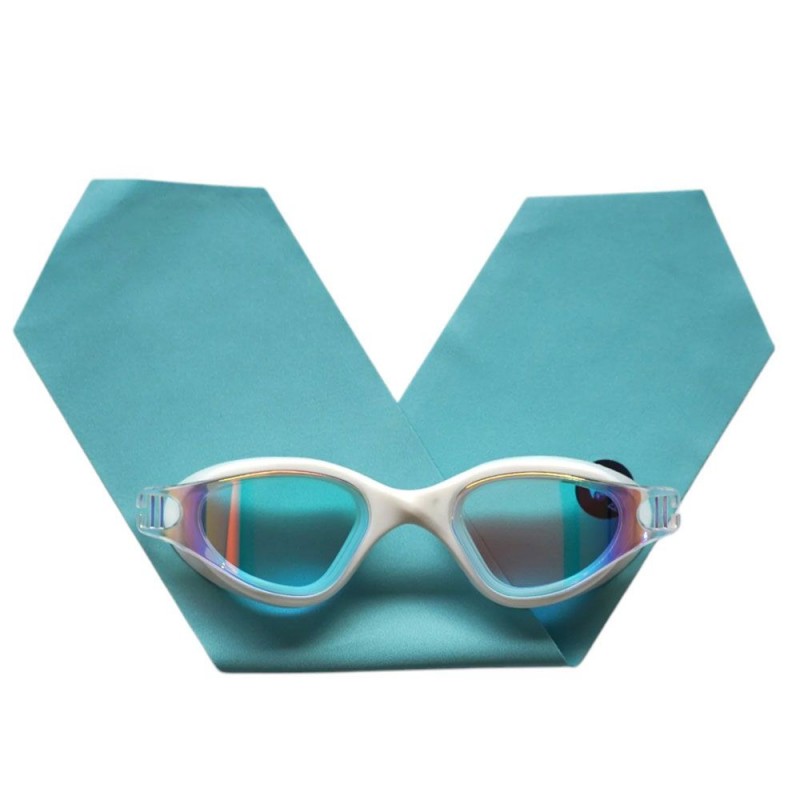 Lunettes de piscine avec bandeau adultes - Turquoise uni Lunettes de piscine avec bandeau adultes - Turquoise uni