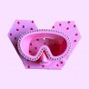 Masque de plongée avec bandeau et strass - Coeurs sucettes