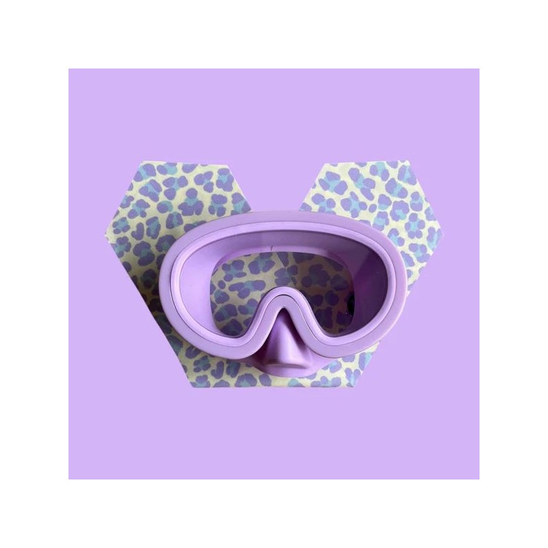 Masque de plongée avec bandeau - Léopard jaune violet Masque de plongée avec bandeau - Léopard jaune violet