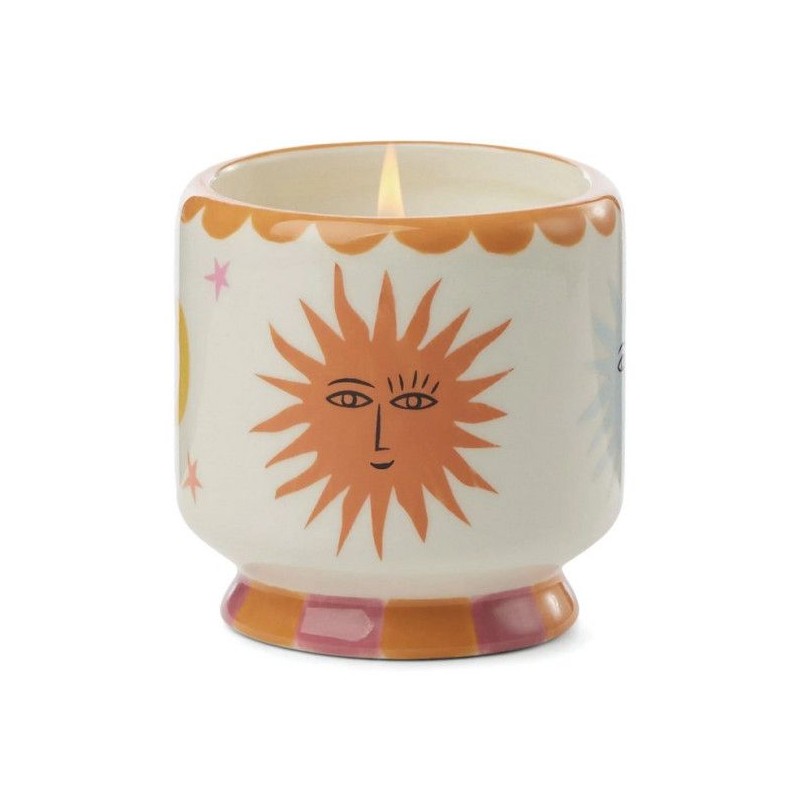 Bougie parfumée en céramique soleil - Fleur d'oranger Bougie parfumée en céramique soleil - Fleur d'oranger