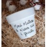Cache-pot en terre cuite - Merci Maîtresse de m'avoir aidé à grandir