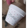 Cache-pot en terre cuite - Mamie