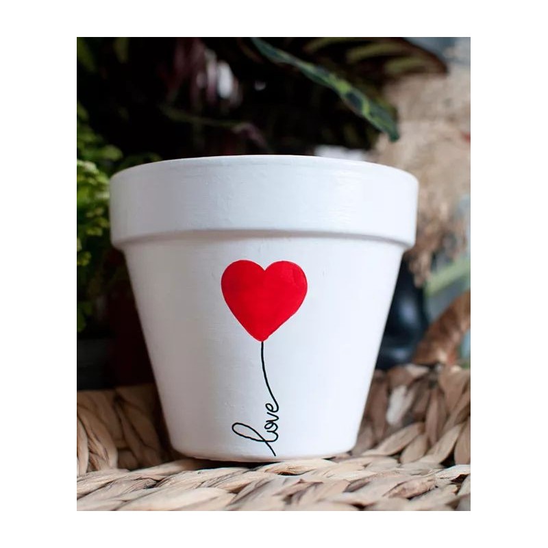 Cache-pot en terre cuite - Ballon Love Cache-pot en terre cuite - Ballon Love