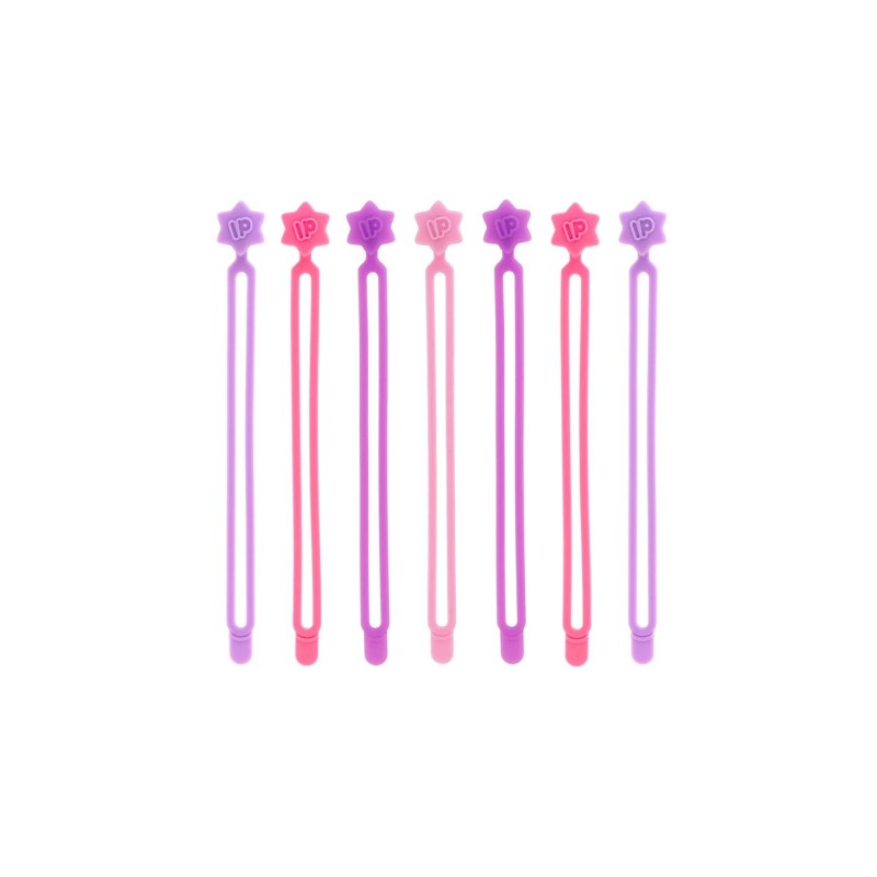 Set de 7 attaches en silicone pour repas - Rose/mauve Set de 7 attaches en silicone pour repas - Rose/mauve