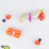 Set de 7 attaches en silicone pour repas - Rose/mauve