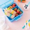 Set de 5 attaches en silicone pour repas - Bleu/Jaune