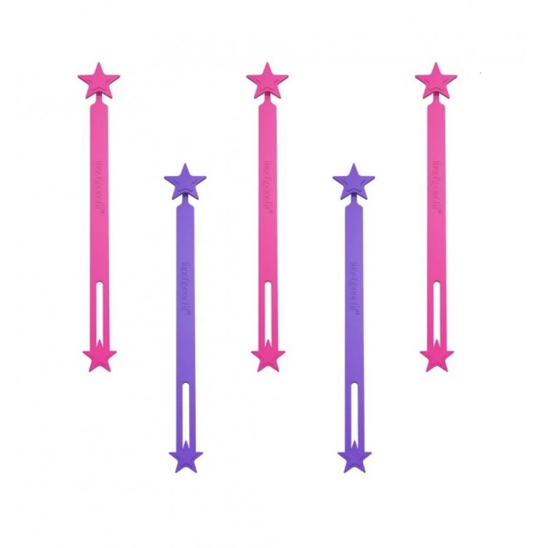 Set de 5 attaches en silicone pour repas - Rose/mauve Set de 5 attaches en silicone pour repas - Rose/mauve