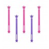 Set de 5 attaches en silicone pour repas - Rose/mauve