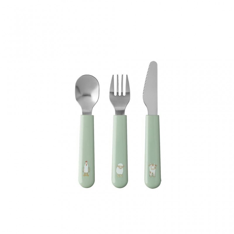 Set de couverts enfant en inox Mio - Little Farm